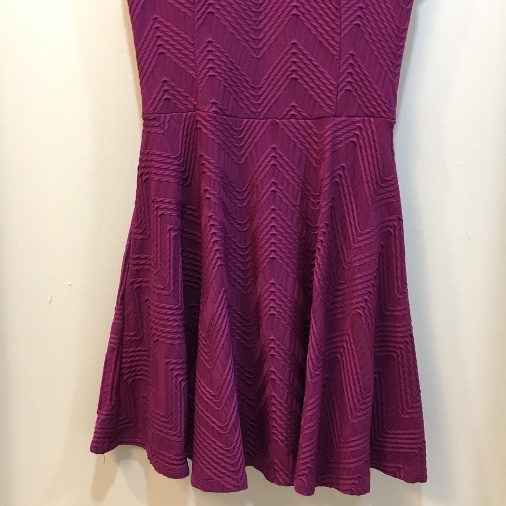 Candies Purple Textured Patterned Dress - Picture 3 of 6